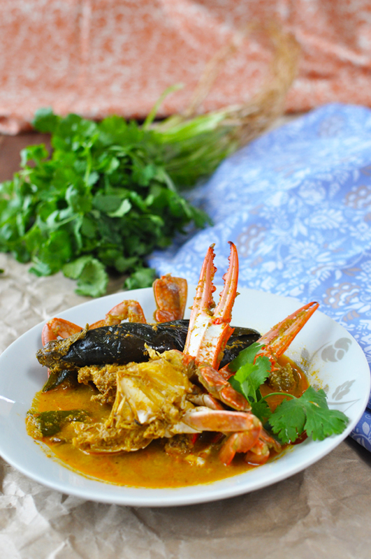 Spicy South Indian (Nagapattinam) Crab & Eggplant Curry